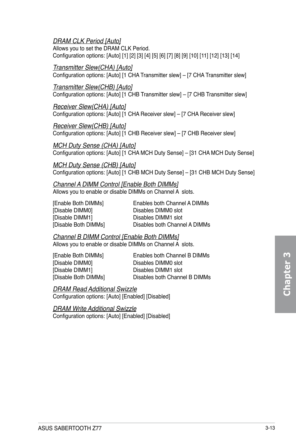 Chapter 3 | Asus SABERTOOTH Z77 User Manual | Page 77 / 178