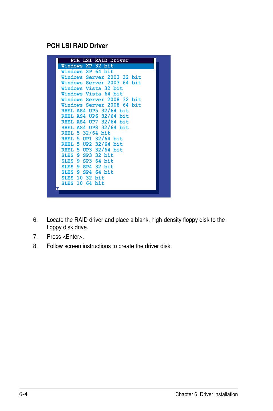 Pch lsi raid driver | Asus P7F-M User Manual | Page 132 / 160