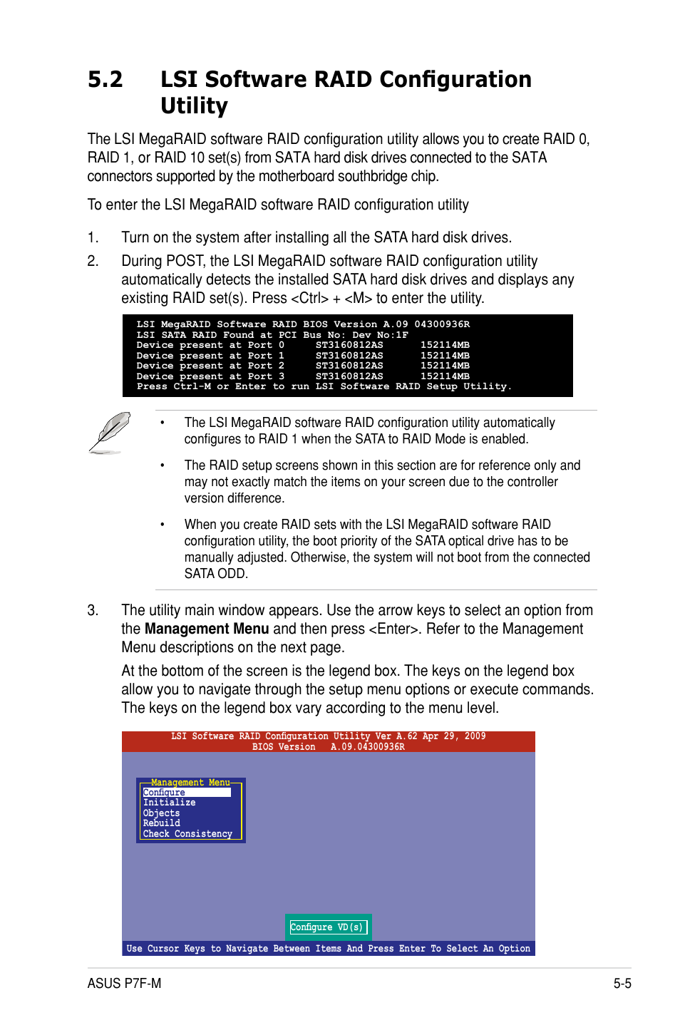 2 lsi software raid configuration utility | Asus P7F-M User Manual | Page 99 / 160