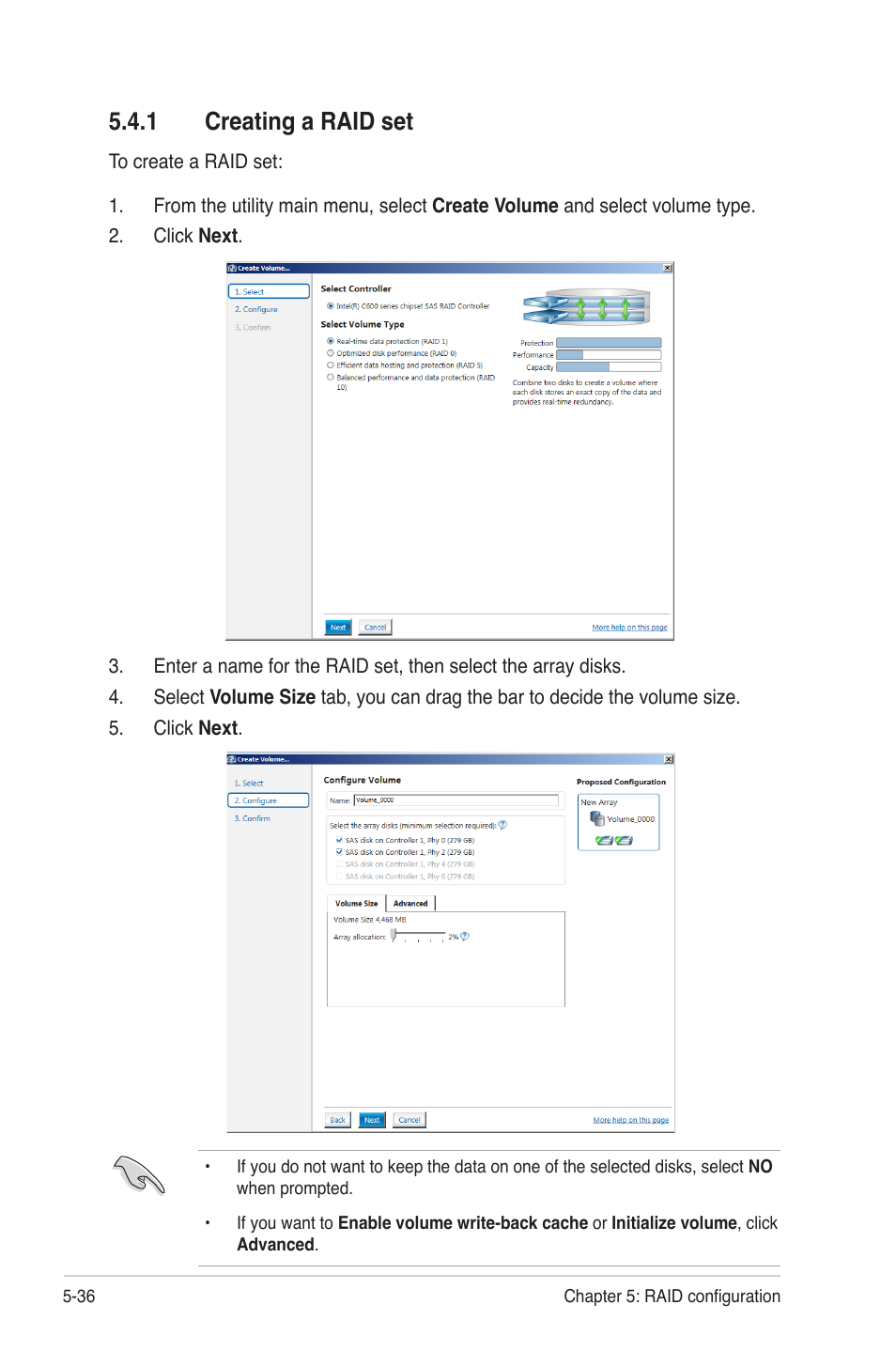 1 creating a raid set, Creating a raid set -36 | Asus Z9PR-D12 User Manual | Page 146 / 190