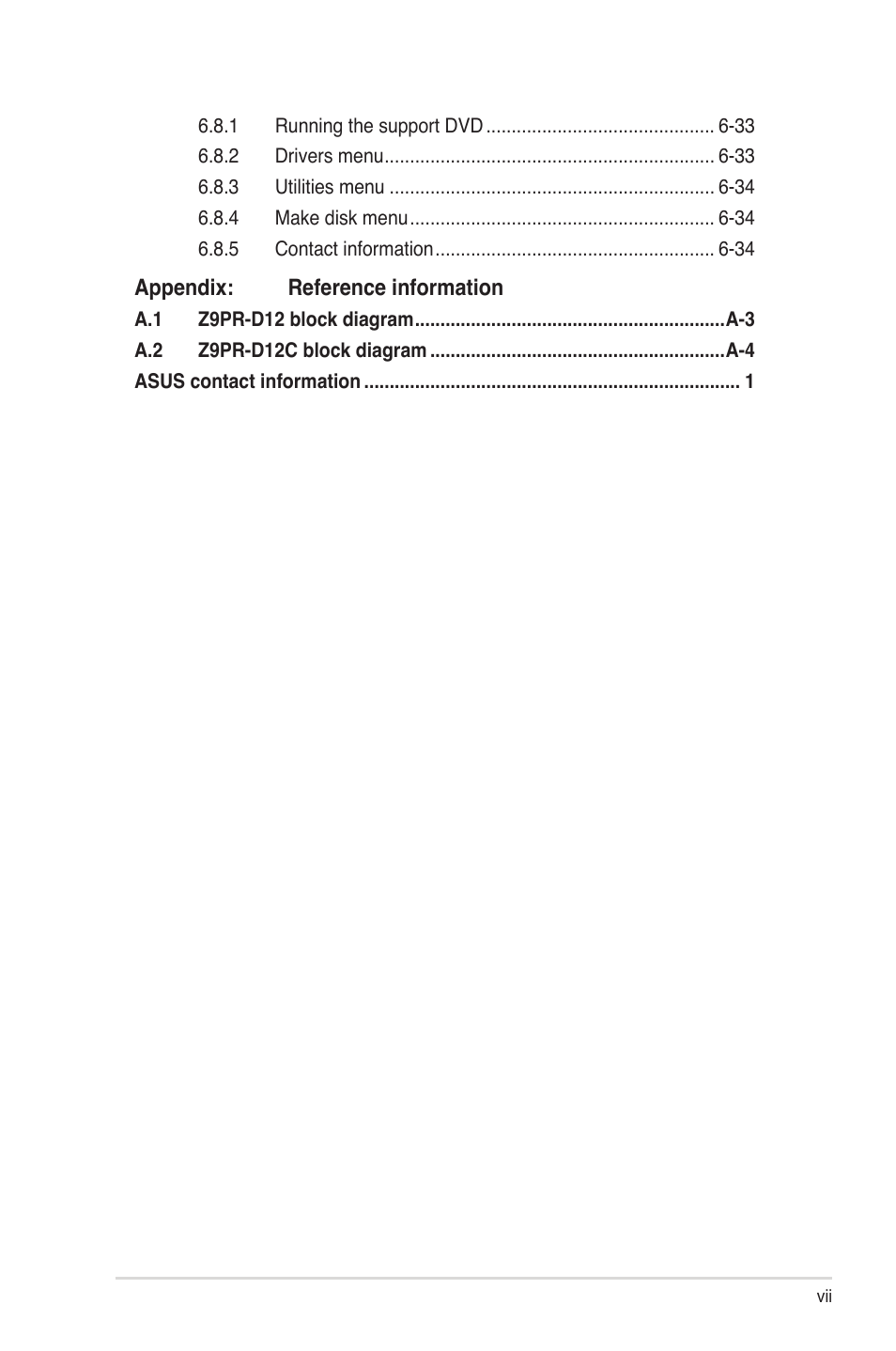 Asus Z9PR-D12 User Manual | Page 7 / 190