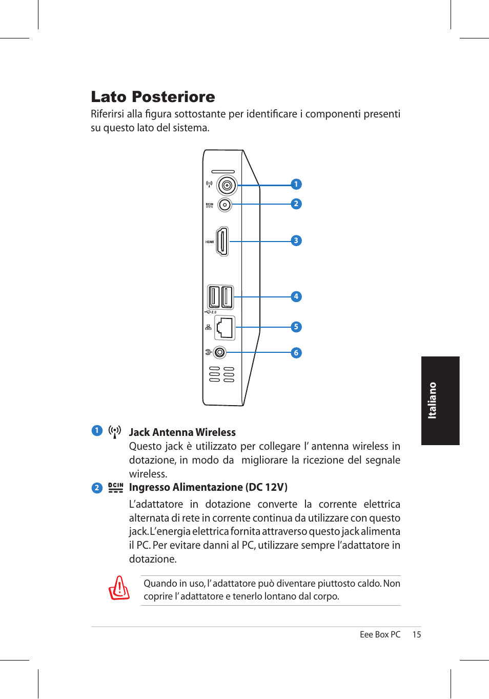 Lato posteriore | Asus EB1006 User Manual | Page 117 / 172