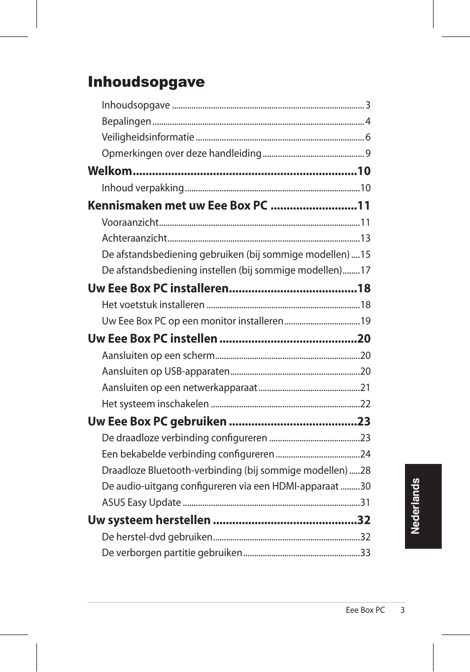 Inhoudsopgave | Asus EB1006 User Manual | Page 141 / 172