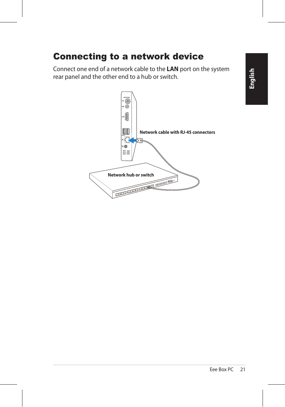 Connecting to a network device | Asus EB1006 User Manual | Page 21 / 172