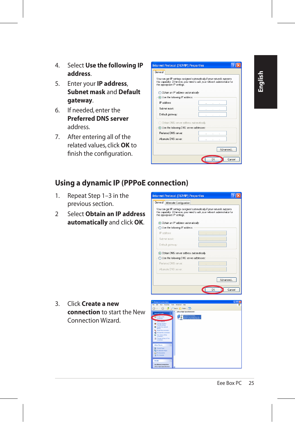 Using a dynamic ip (pppoe connection) | Asus EB1006 User Manual | Page 25 / 172