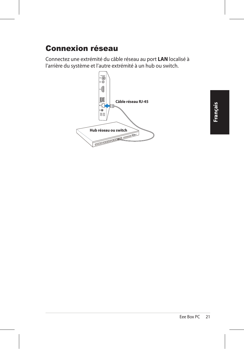 Connexion réseau | Asus EB1006 User Manual | Page 55 / 172