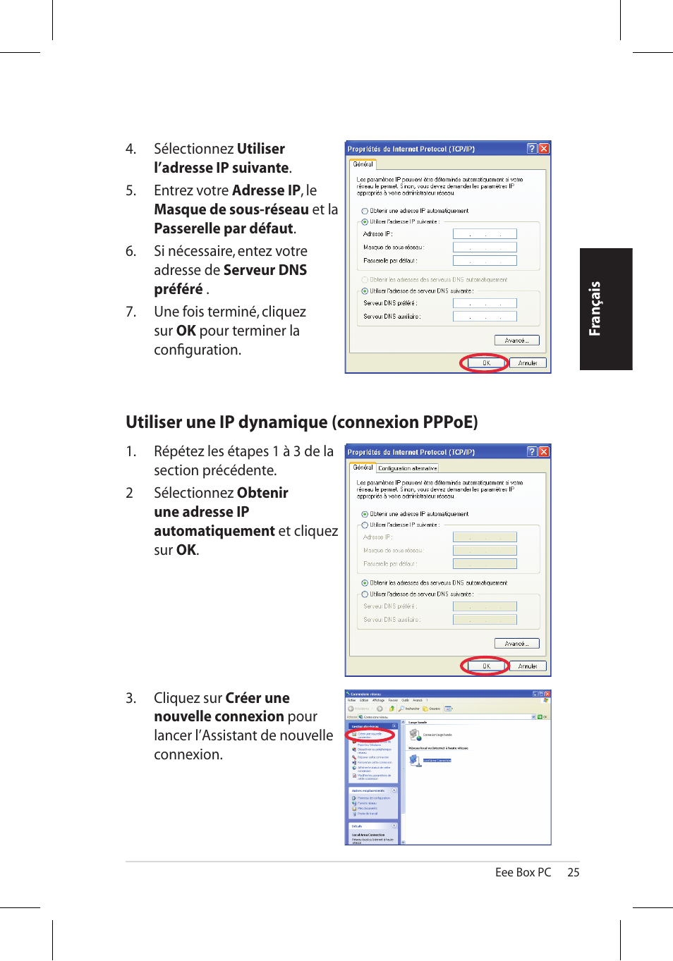 Utiliser une ip dynamique (connexion pppoe) | Asus EB1006 User Manual | Page 59 / 172