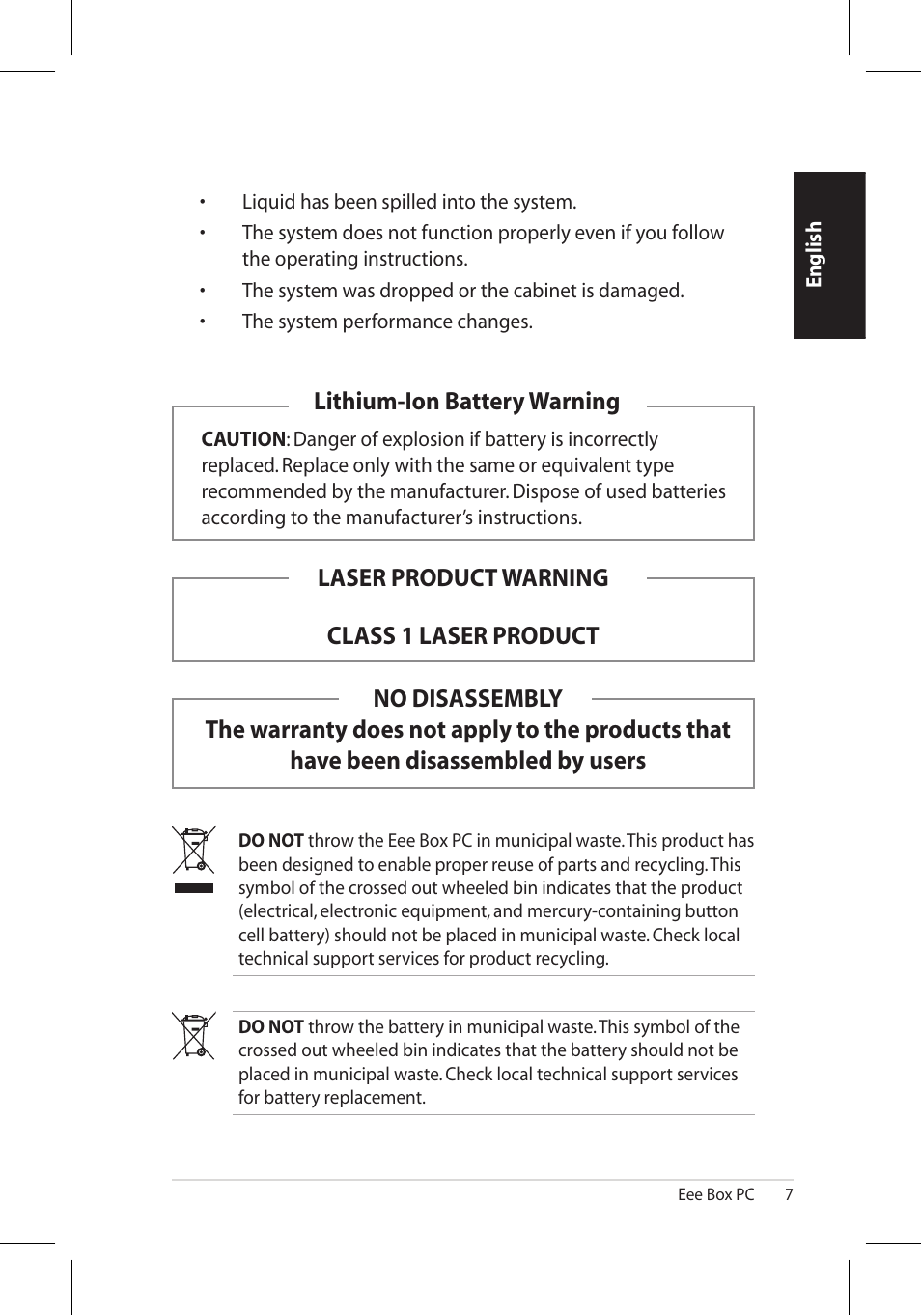 Asus EB1006 User Manual | Page 7 / 172