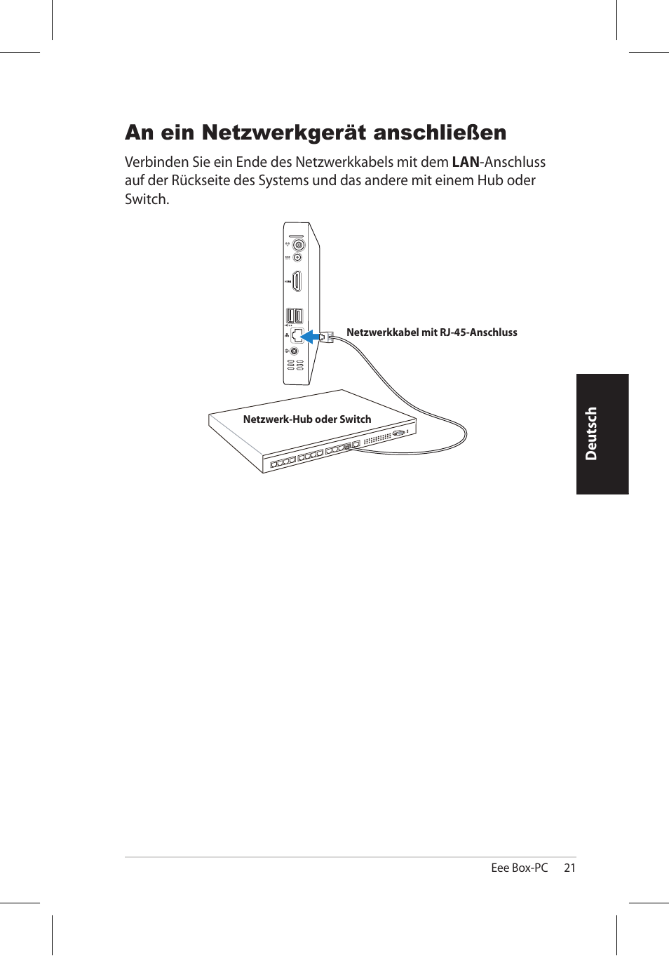 An ein netzwerkgerät anschließen | Asus EB1006 User Manual | Page 89 / 172