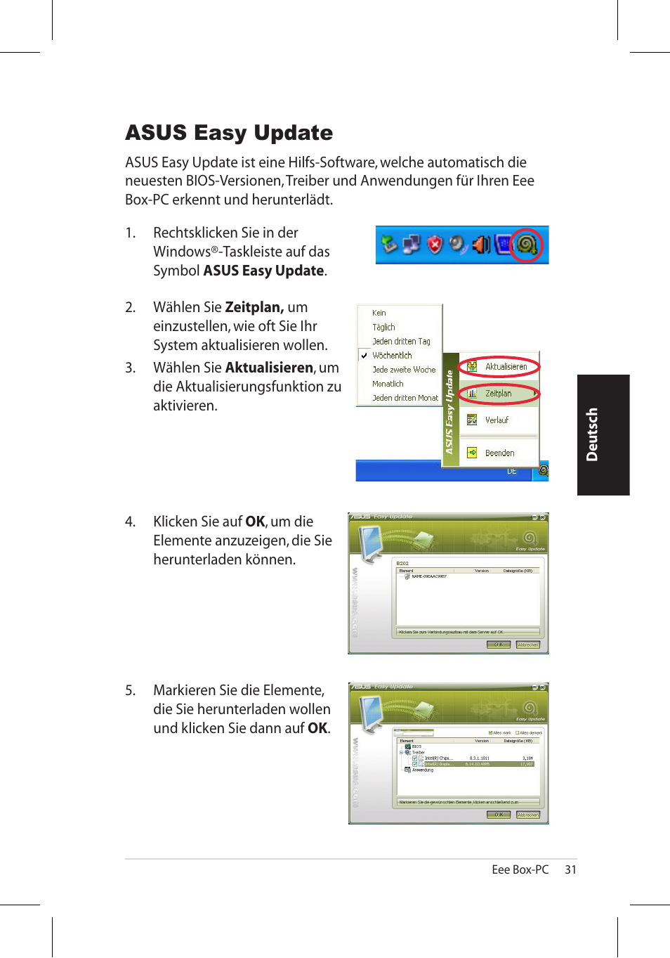 Asus easy update | Asus EB1006 User Manual | Page 99 / 172