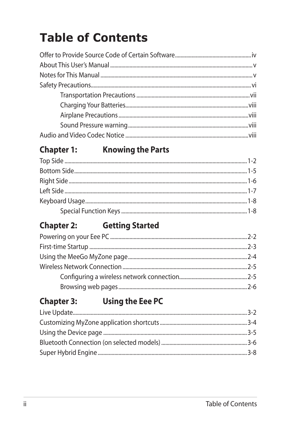 Asus Eee PC X101 User Manual | Page 2 / 46