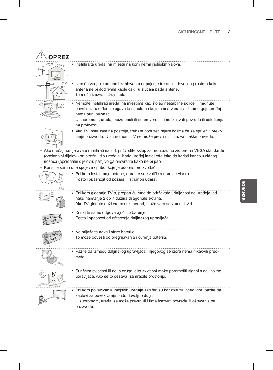 Oprez | LG 37LM620S User Manual | Page 407 / 517