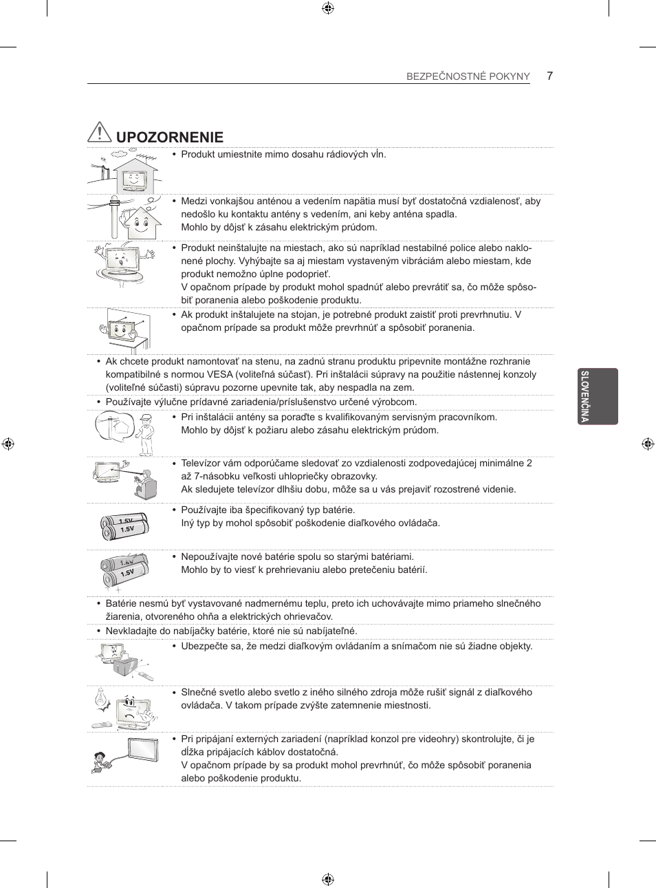 Upozornenie | LG 42LA740S User Manual | Page 133 / 552