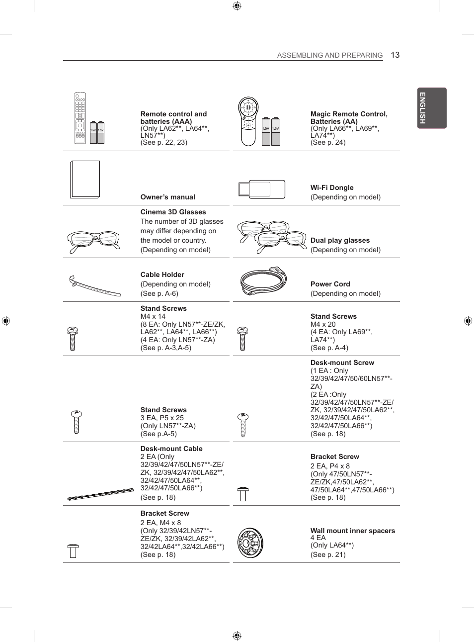 LG 42LA740S User Manual | Page 19 / 552