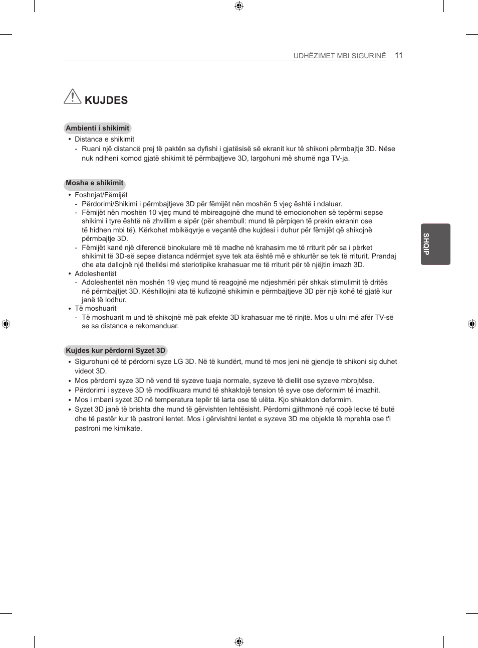 Kujdes | LG 42LA740S User Manual | Page 377 / 552