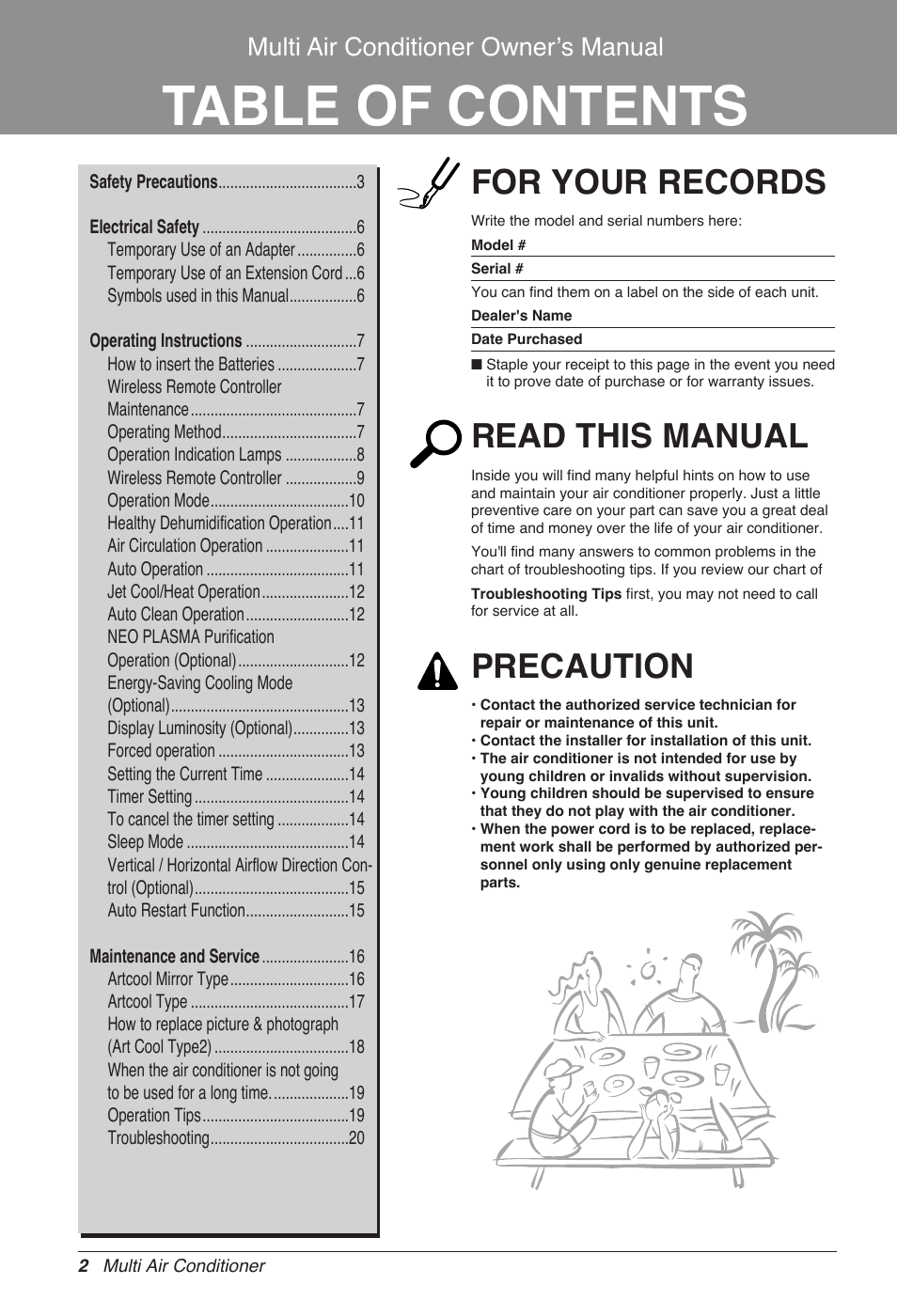 LG MC12AHV User Manual | Page 2 / 211