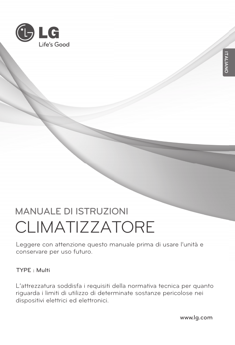 Climatizzatore, Manuale di istruzioni | LG MC12AHV User Manual | Page 21 / 211