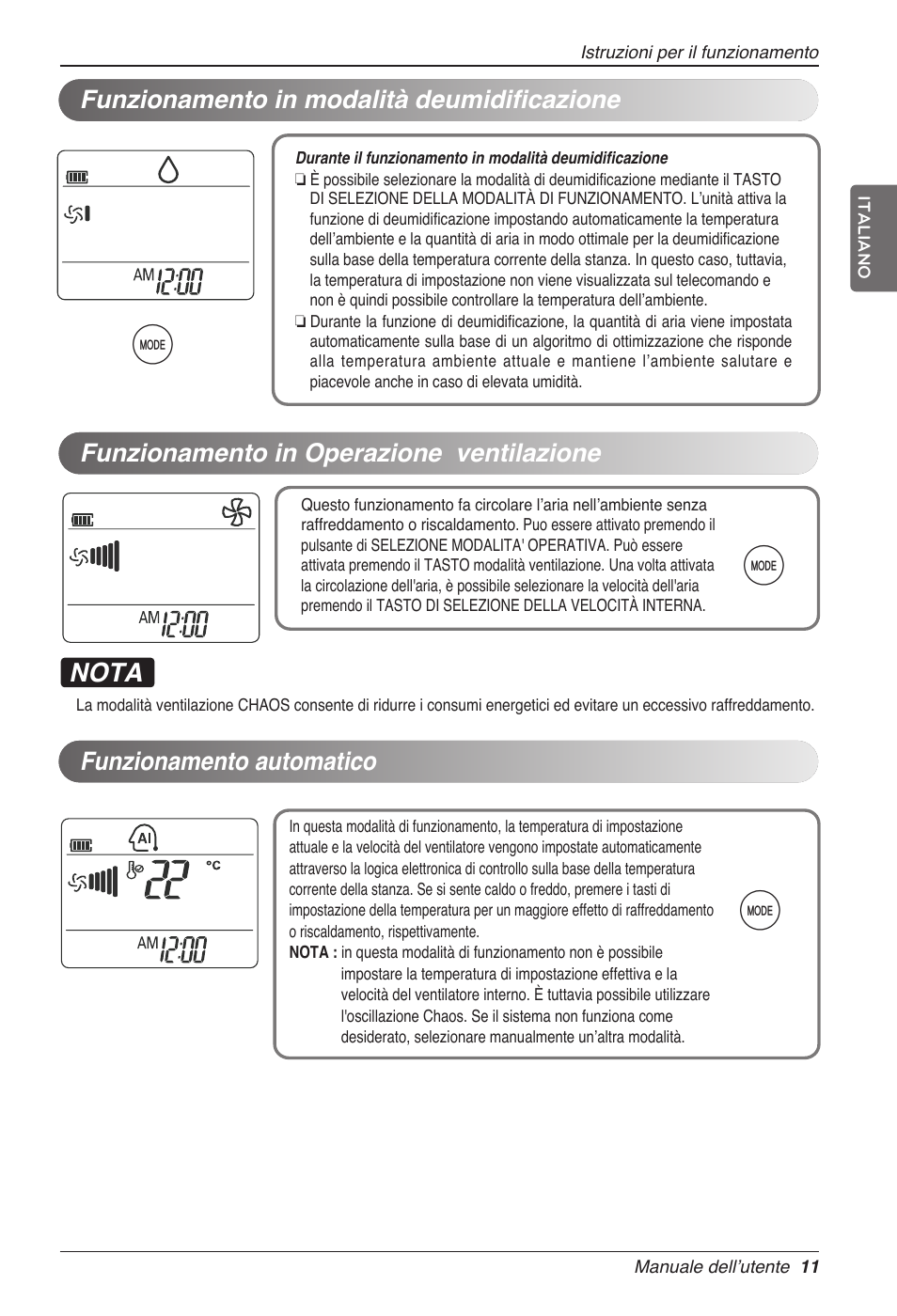 Nota | LG MC12AHV User Manual | Page 31 / 211