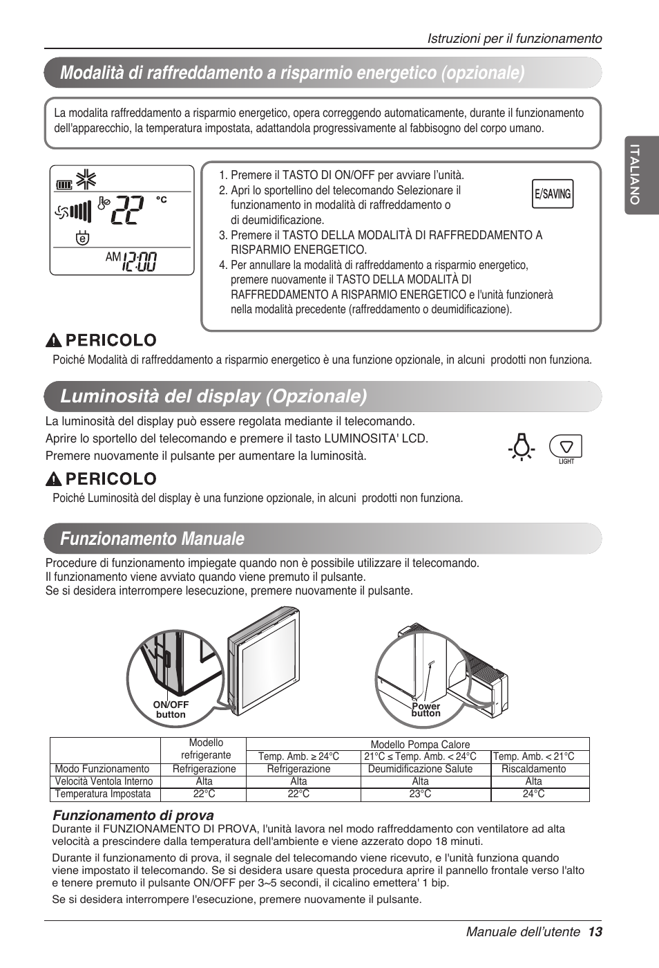 Bp u, Luminosità del display (opzionale) | LG MC12AHV User Manual | Page 33 / 211