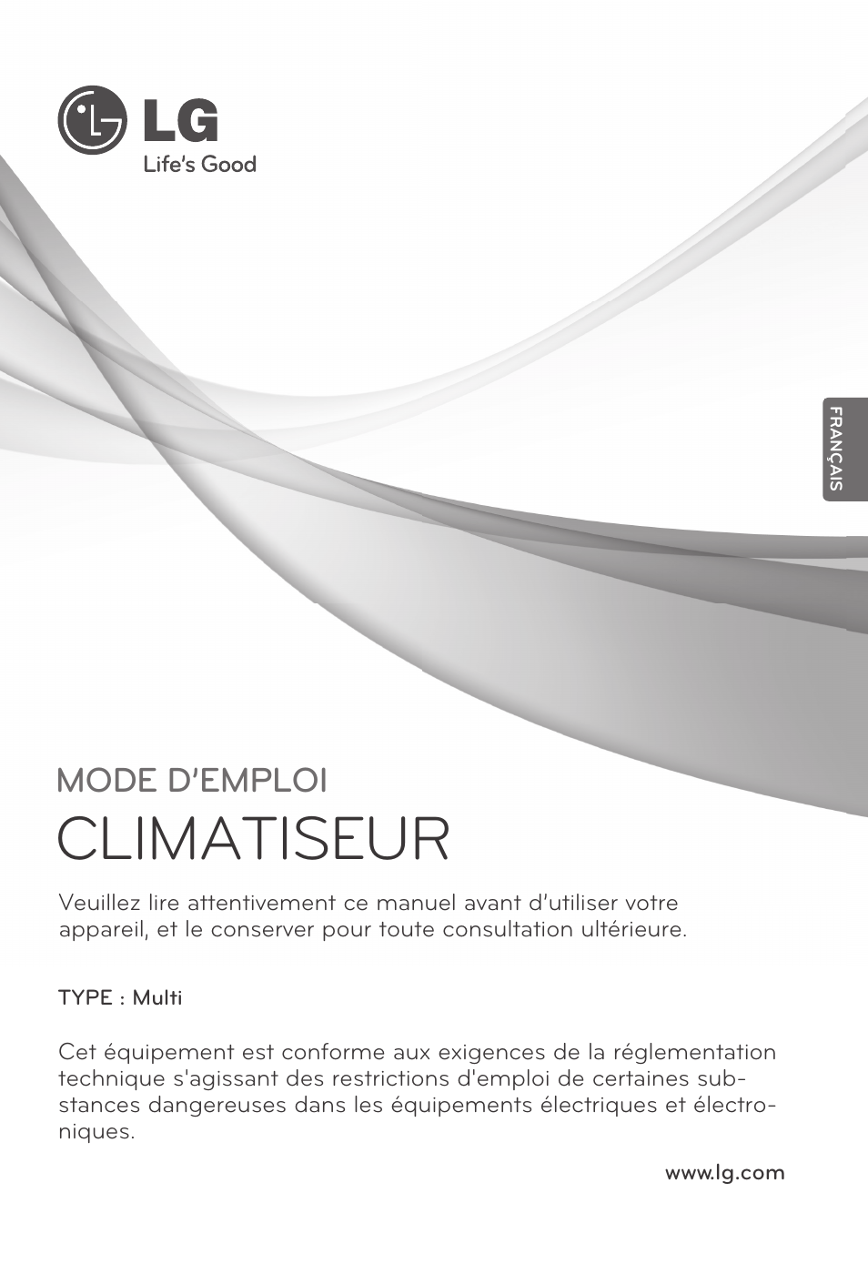 Climatiseur, Mode d’emploi | LG MC12AHV User Manual | Page 67 / 211