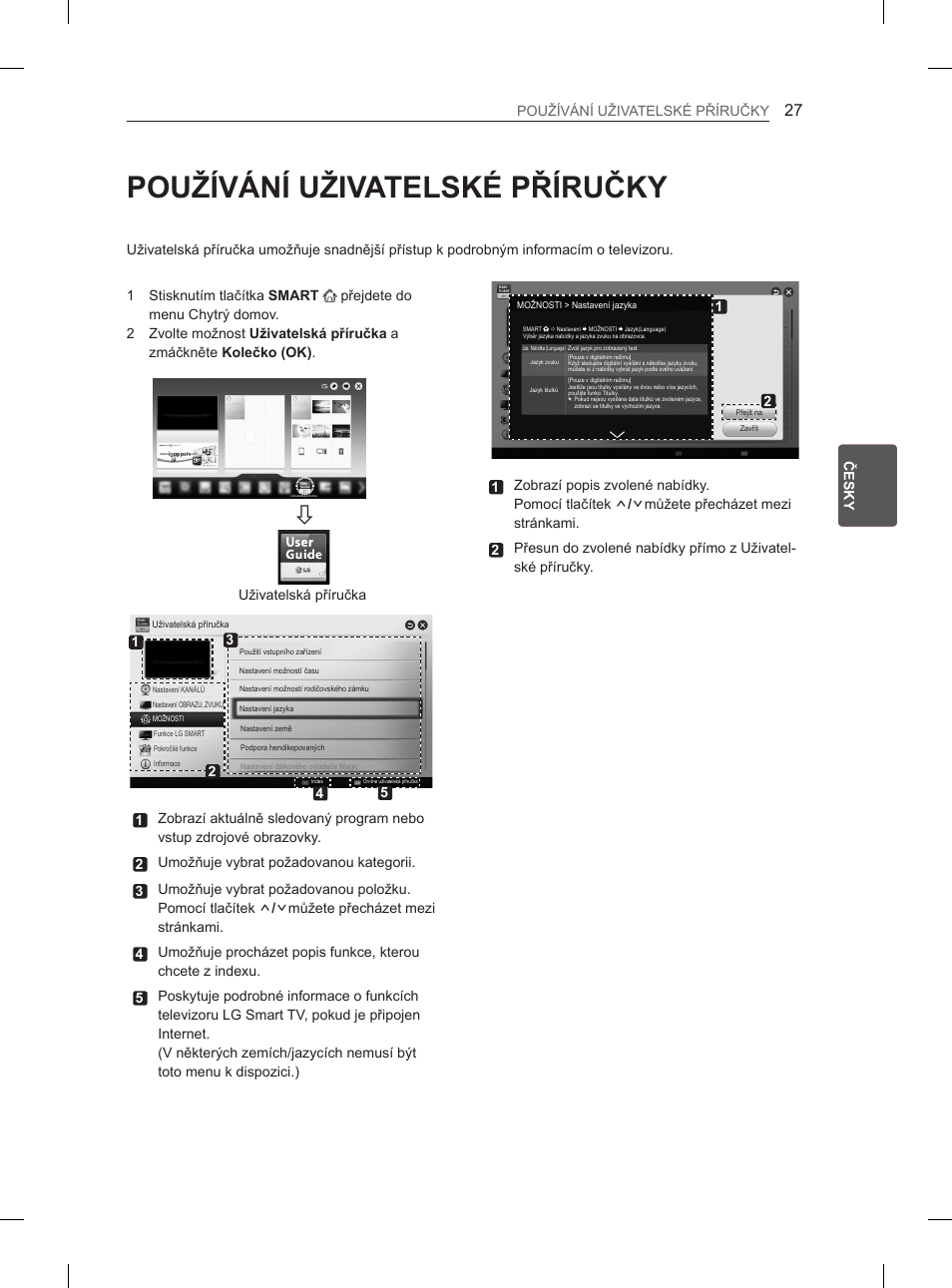Používání uživatelské příručky | LG 55EA980V User Manual | Page 173 / 544