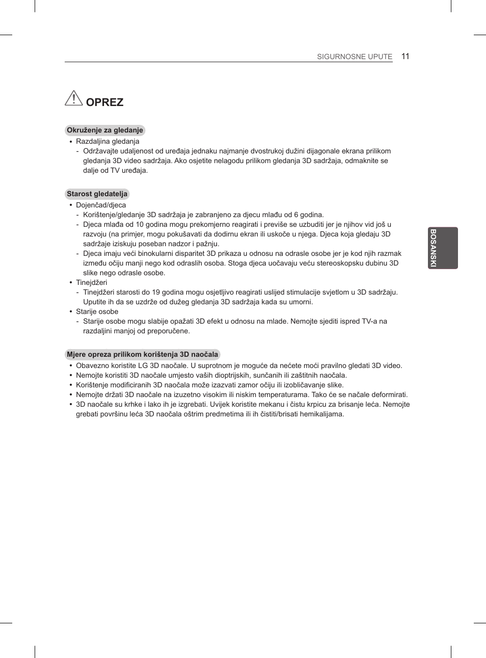 Oprez | LG 55EA980V User Manual | Page 457 / 544