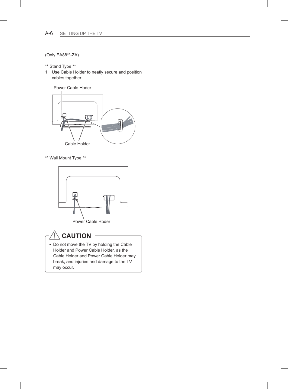 Caution | LG 55EA980V User Manual | Page 6 / 544