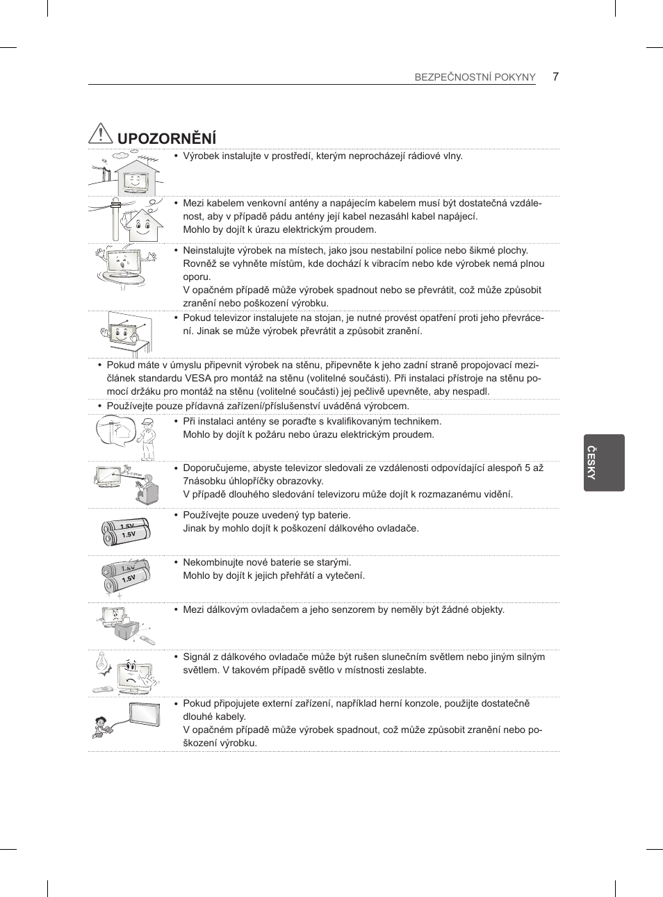 Upozornění | LG 60PM670S User Manual | Page 144 / 243