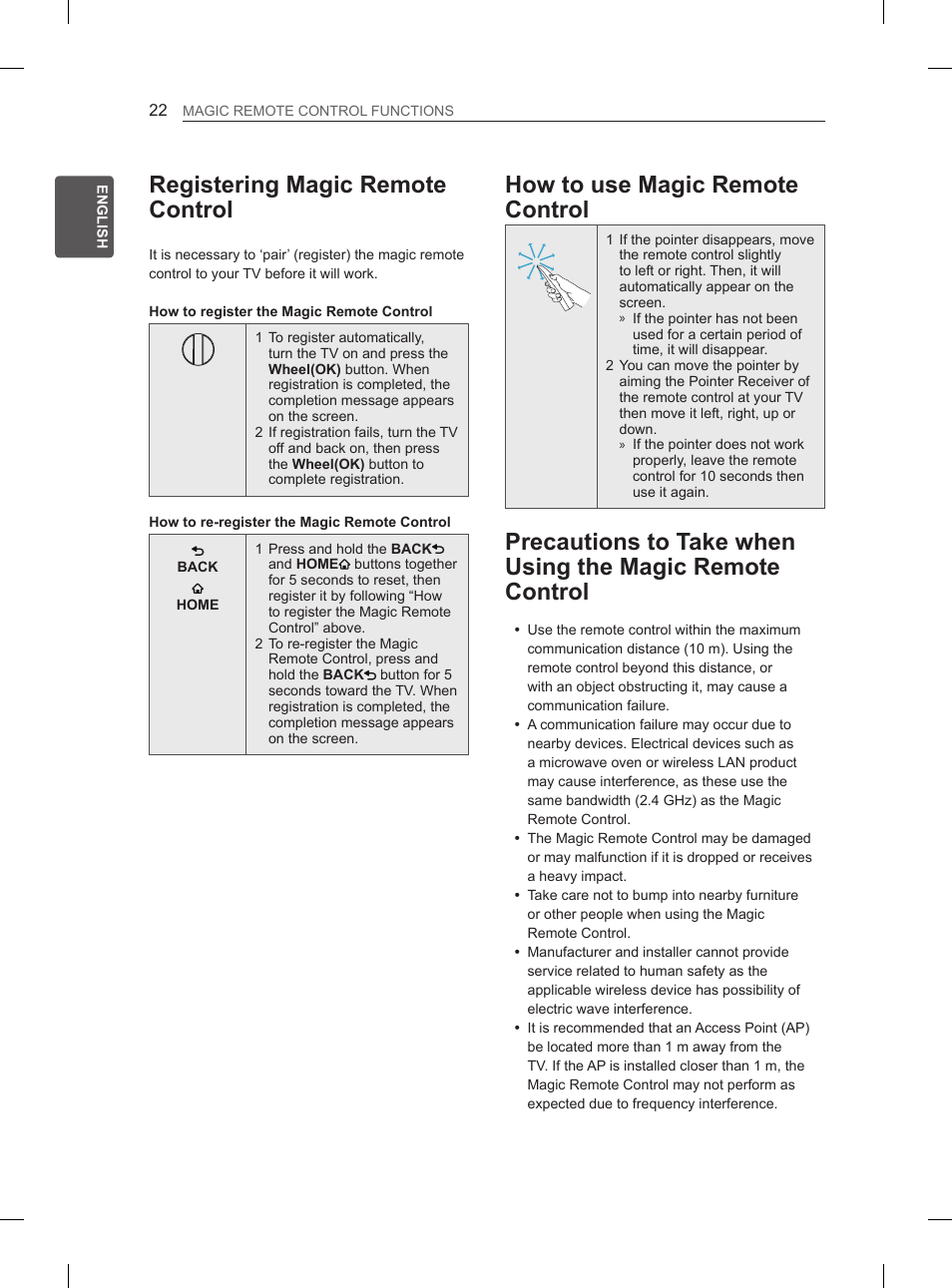 Registering magic remote control, How to use magic remote control | LG 60PM670S User Manual | Page 29 / 243