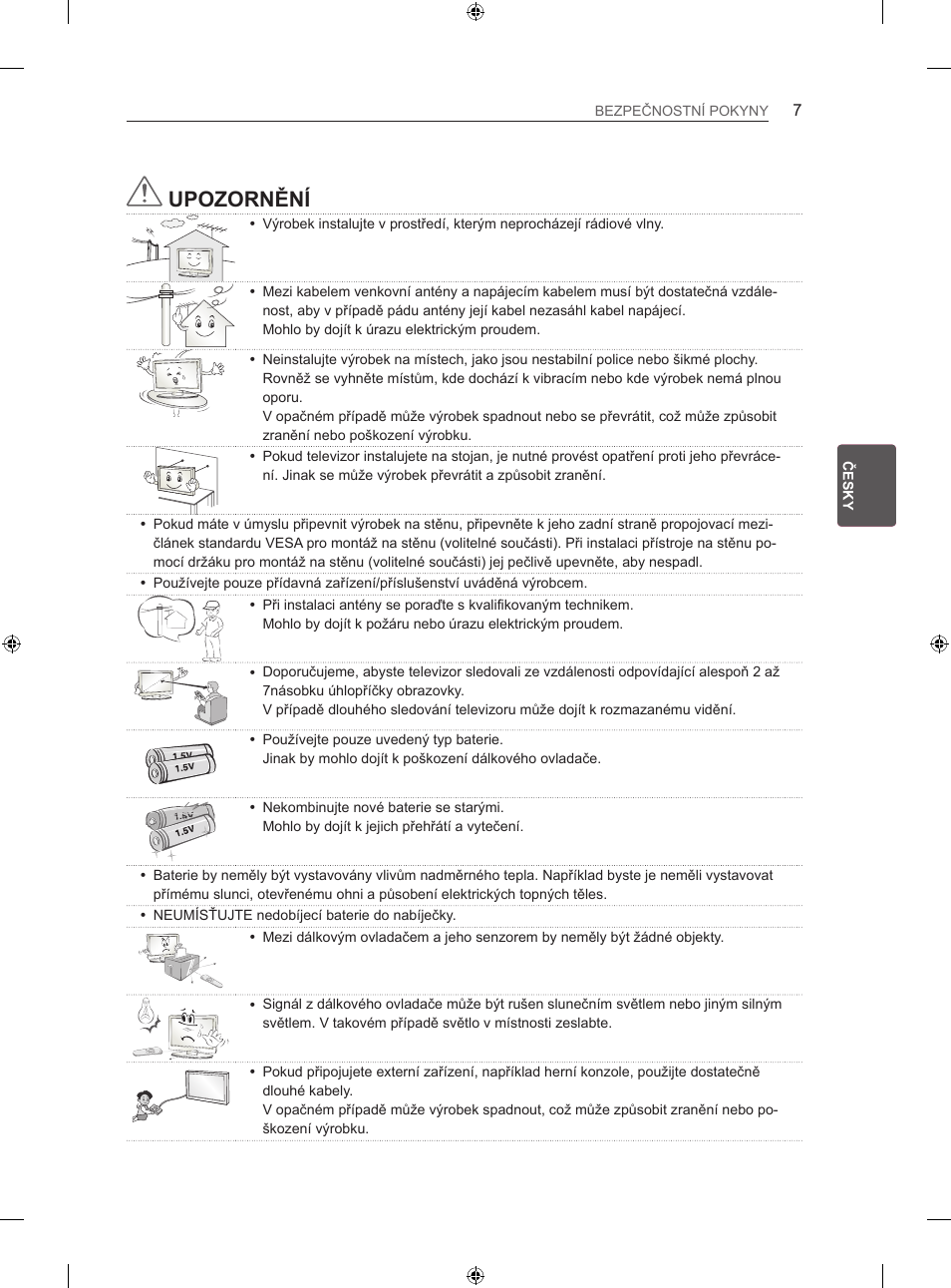 Upozornění | LG 47LN613S User Manual | Page 157 / 552