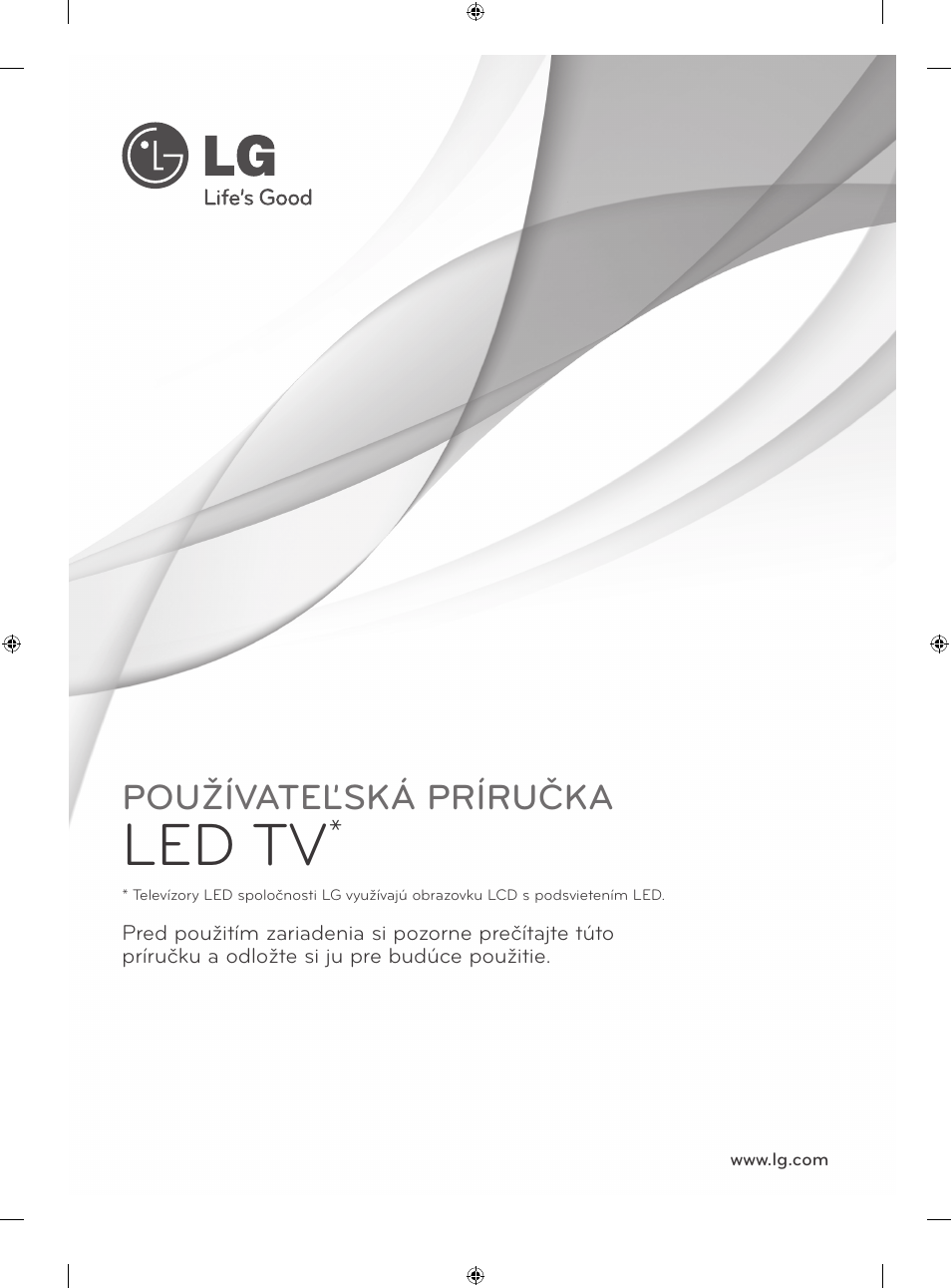 Ee_05_mfl67658601_slovak, Led tv, Používateľská príručka | LG 47LN613S User Manual | Page 181 / 552