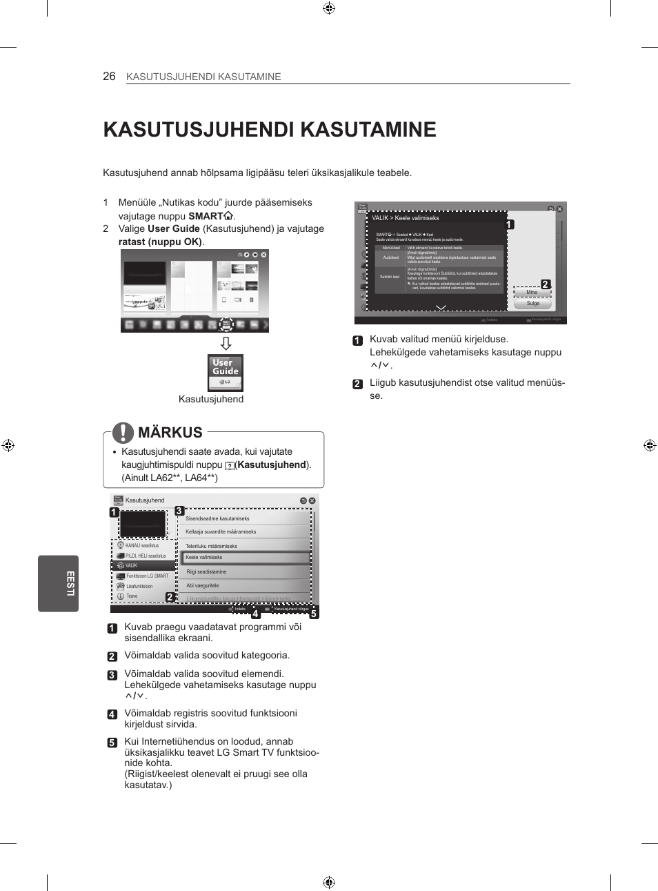 Kasutusjuhendi kasutamine, Märkus | LG 47LN613S User Manual | Page 296 / 552