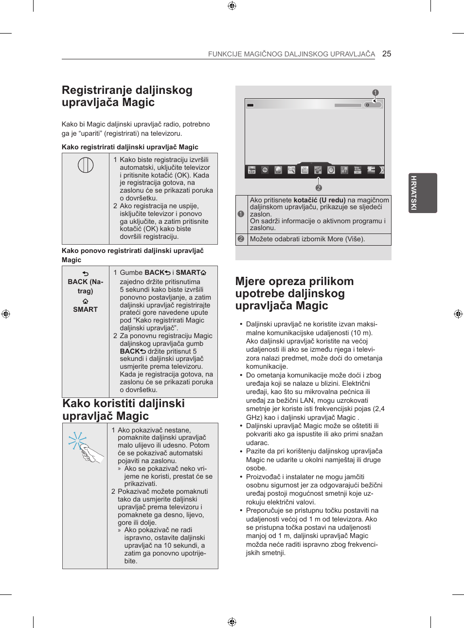 Registriranje daljinskog upravljača magic, Kako koristiti daljinski upravljač magic | LG 47LN613S User Manual | Page 415 / 552