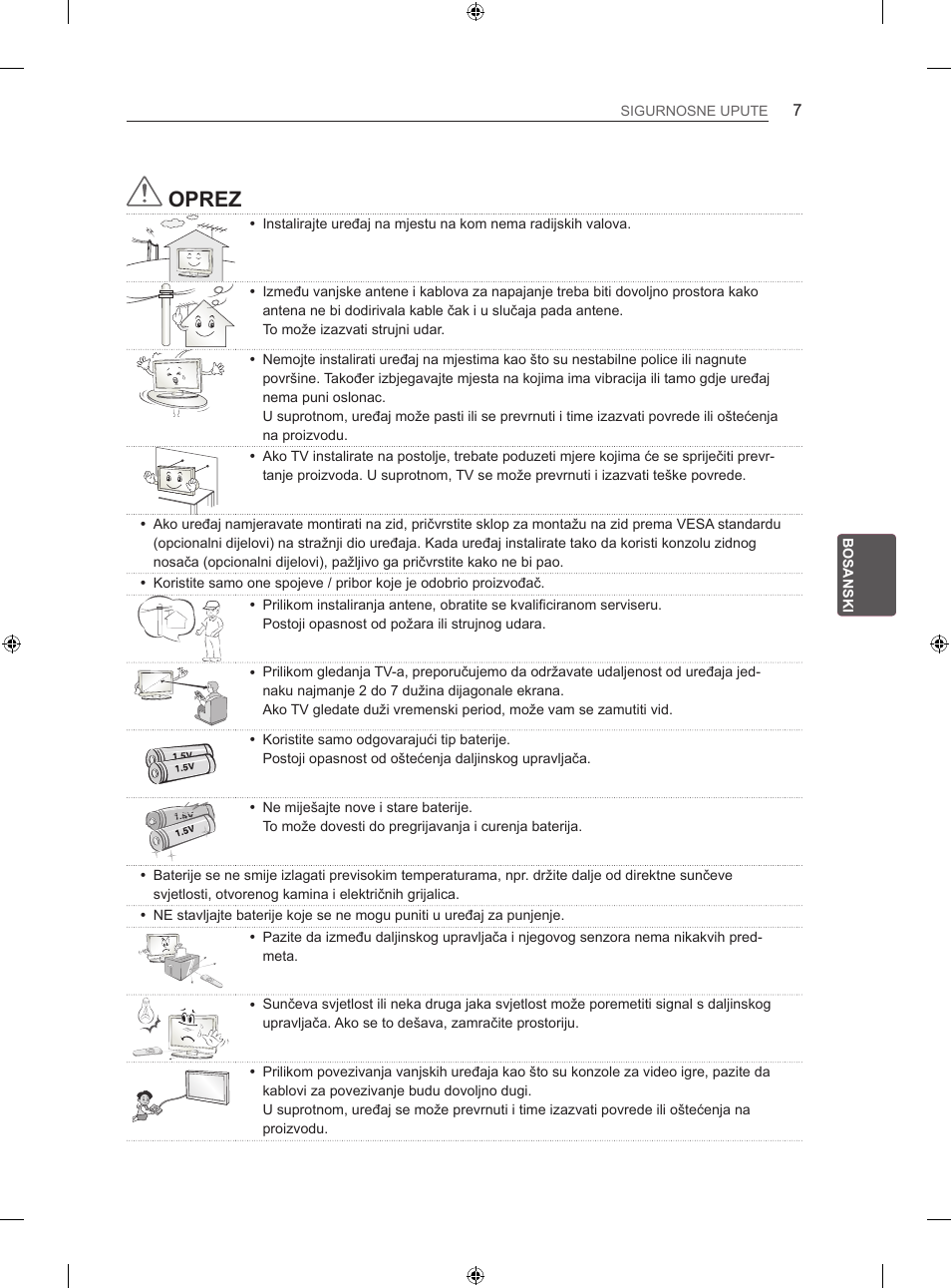 Oprez | LG 47LN613S User Manual | Page 457 / 552