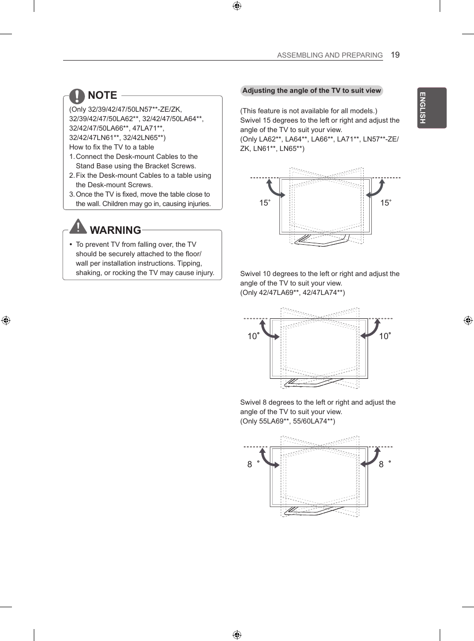 Warning | LG 47LN613S User Manual | Page 79 / 552