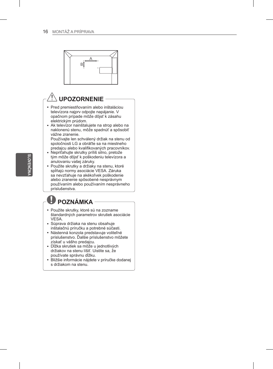 Upozornenie, Poznámka | LG 29LN450B User Manual | Page 103 / 375