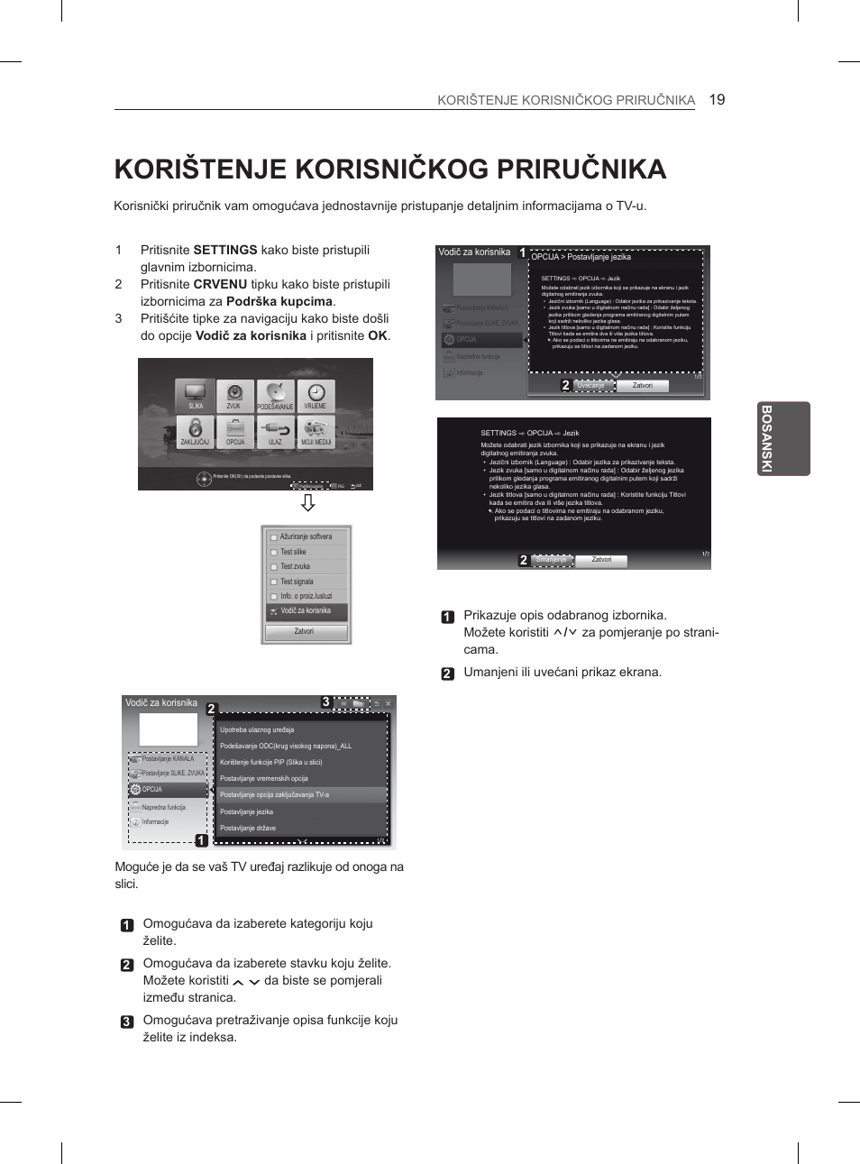 Korištenje korisničkog priručnika, Bos bosanski korištenje korisničkog priručnika | LG 29LN450B User Manual | Page 286 / 375
