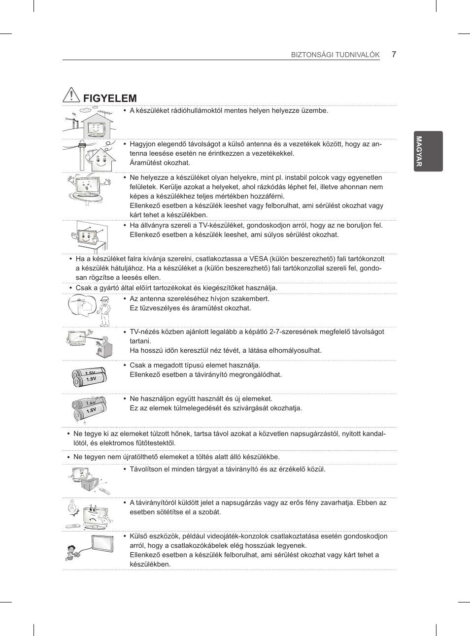 Figyelem | LG 29LN450B User Manual | Page 34 / 375