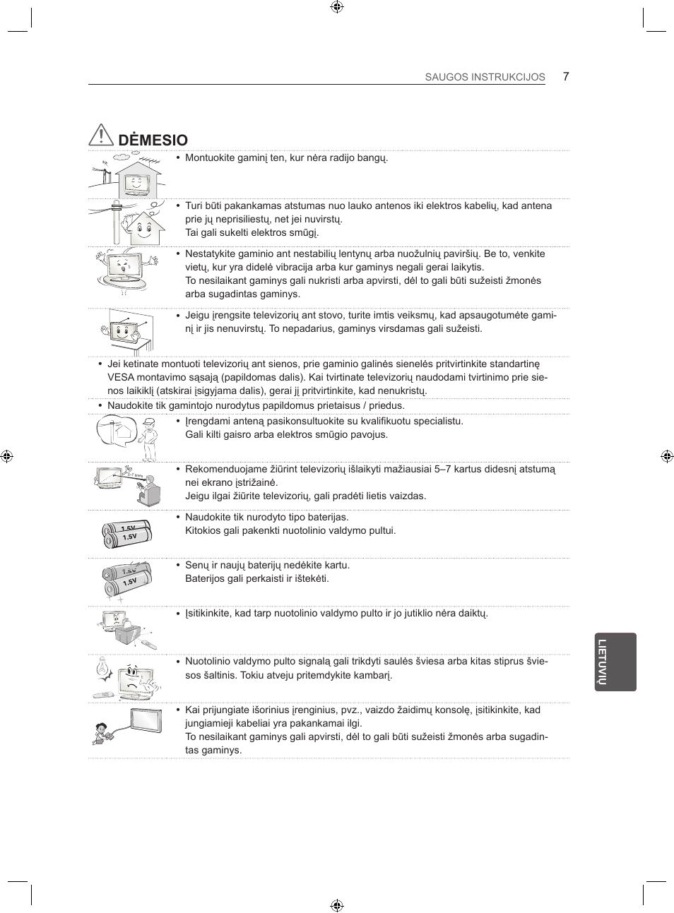 Dėmesio | LG 22LS3500-ZA User Manual | Page 176 / 367