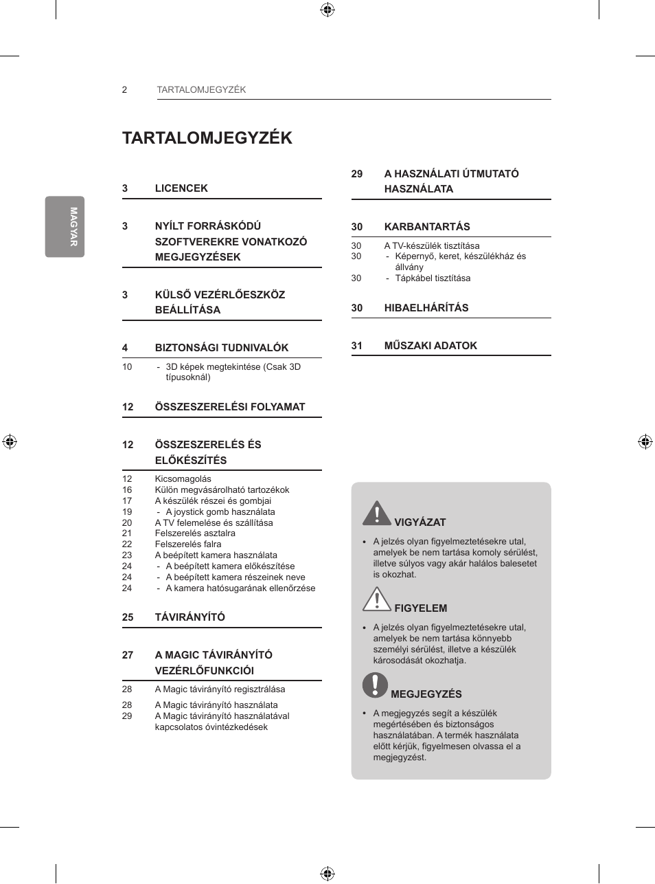 Tartalomjegyzék | LG 65LB730V User Manual | Page 100 / 332