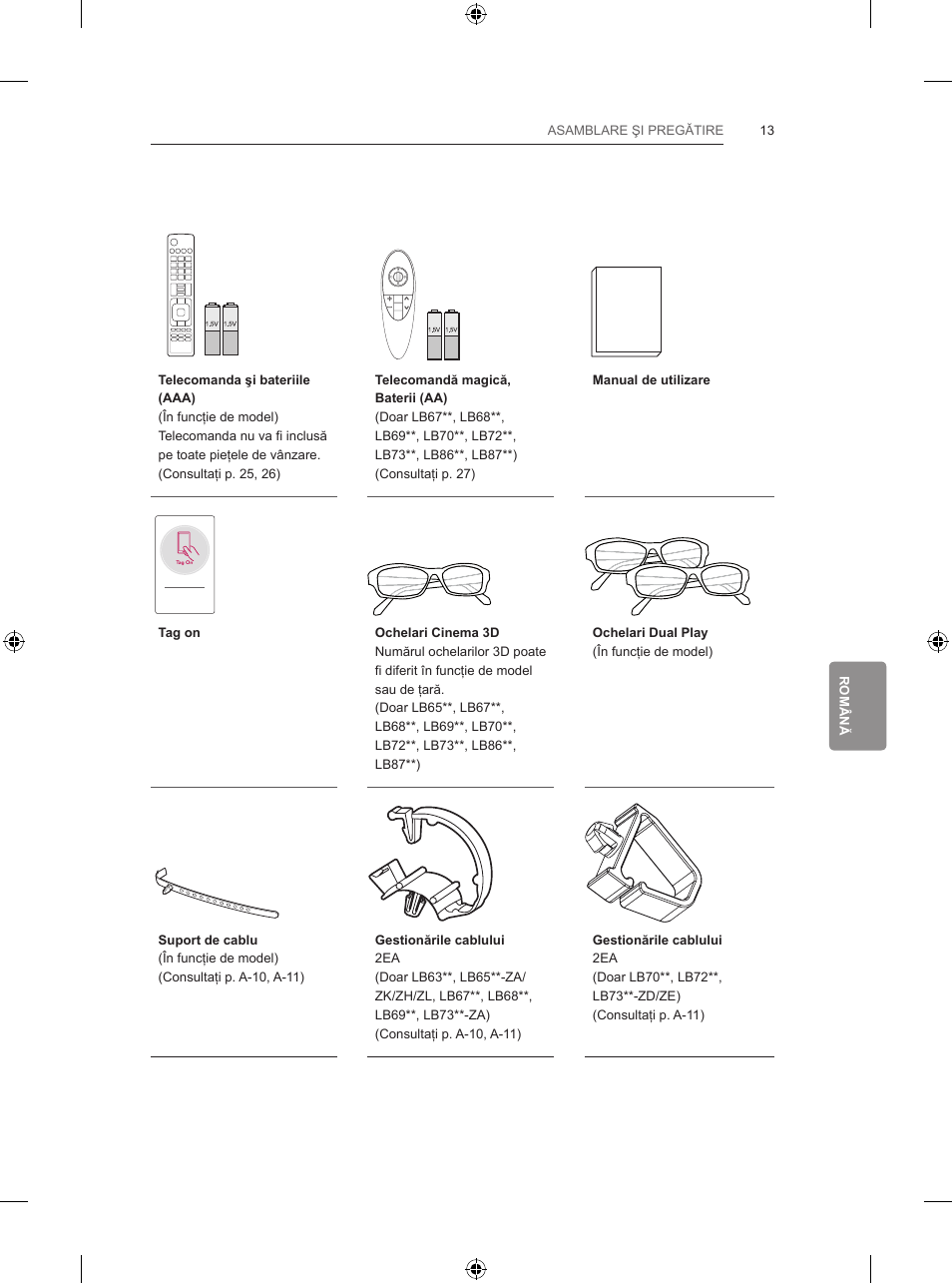 Procedura de instalare, Asamblare şi pregătire, Despachetarea | LG 65LB730V User Manual | Page 239 / 332