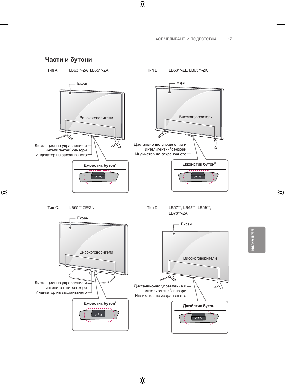 Части и бутони | LG 65LB730V User Manual | Page 275 / 332