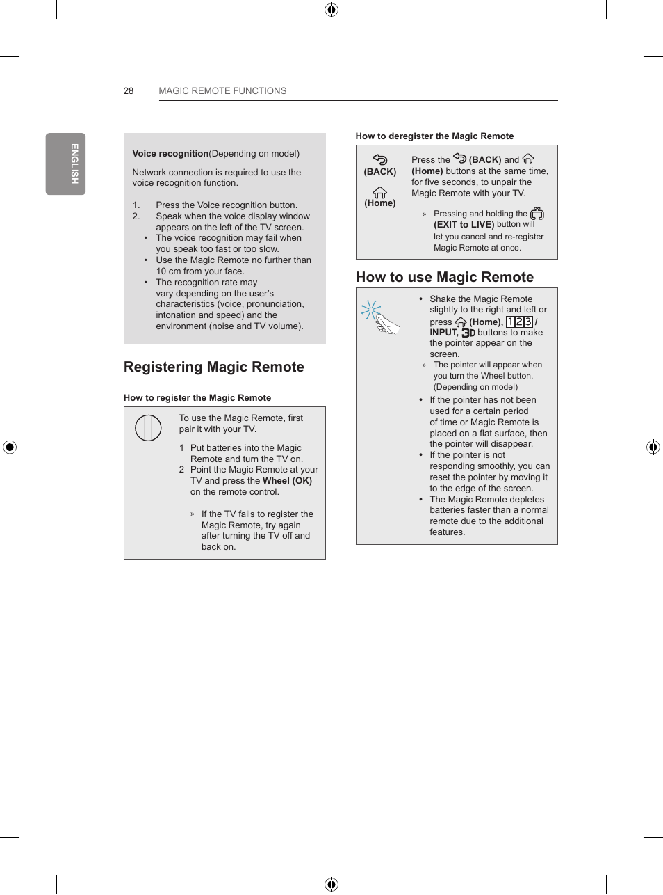 How to use magic remote, Registering magic remote | LG 65LB730V User Manual | Page 94 / 332