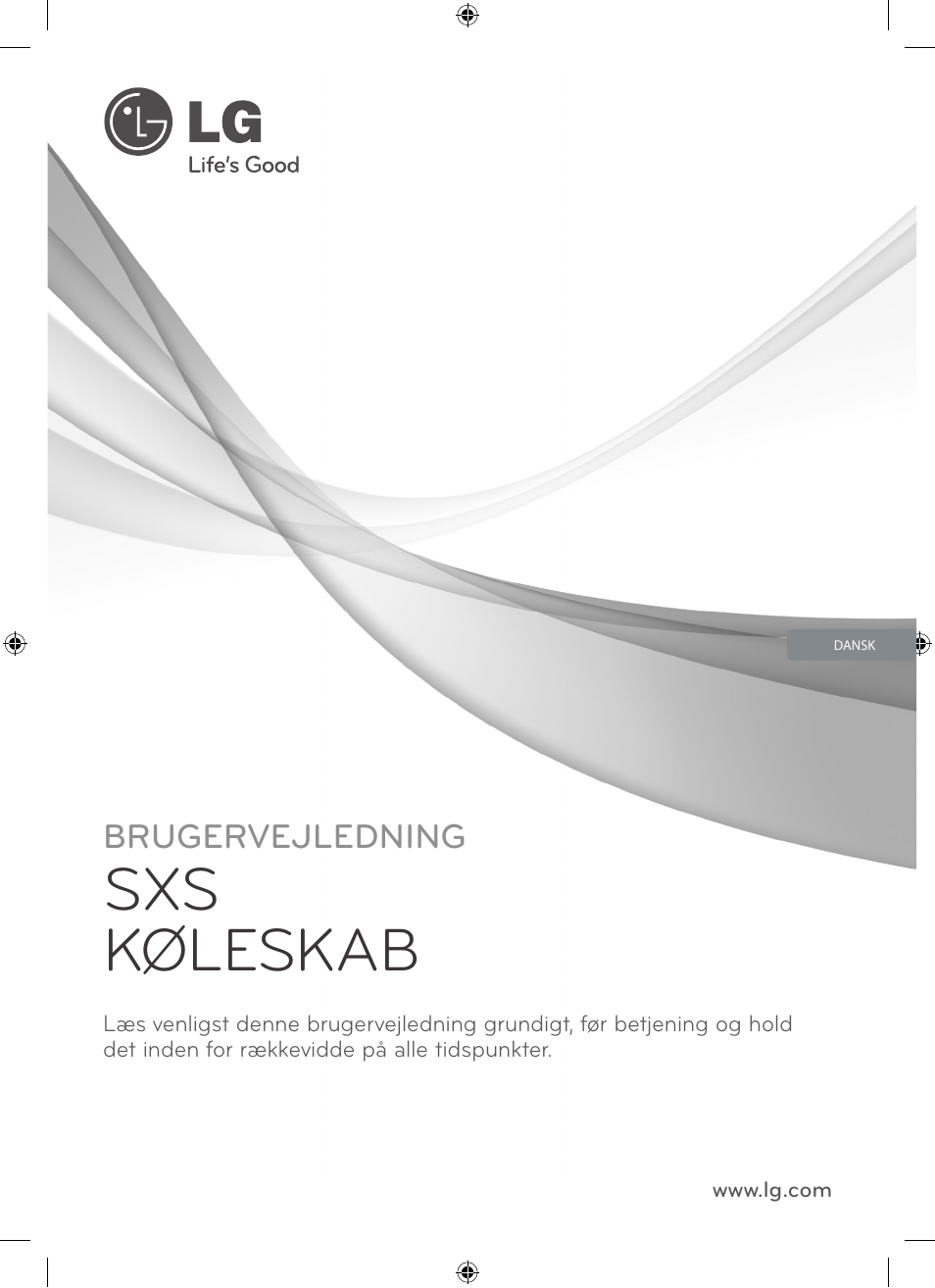 Sxs køleskab, Brugervejledning | LG GSL545NSQV User Manual | Page 155 / 324