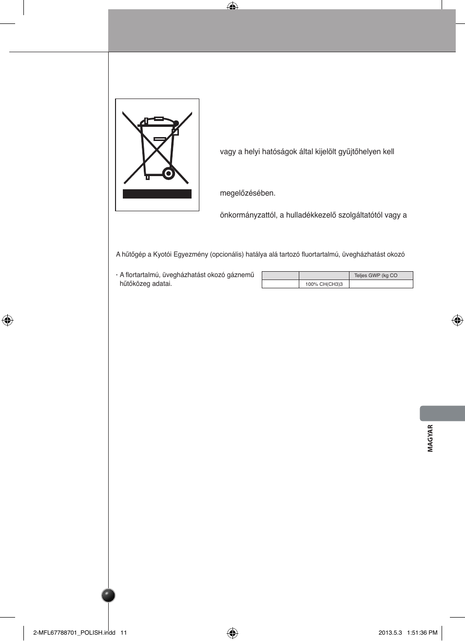 Ápolás és karbantartás, A régi készülék hulladékkezelése | LG GSL545NSQV User Manual | Page 223 / 324