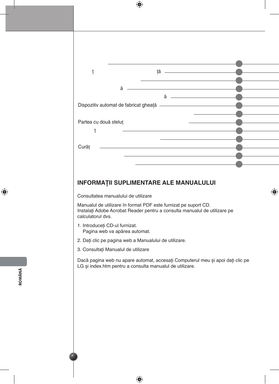 Cuprins | LG GSL545NSQV User Manual | Page 226 / 324