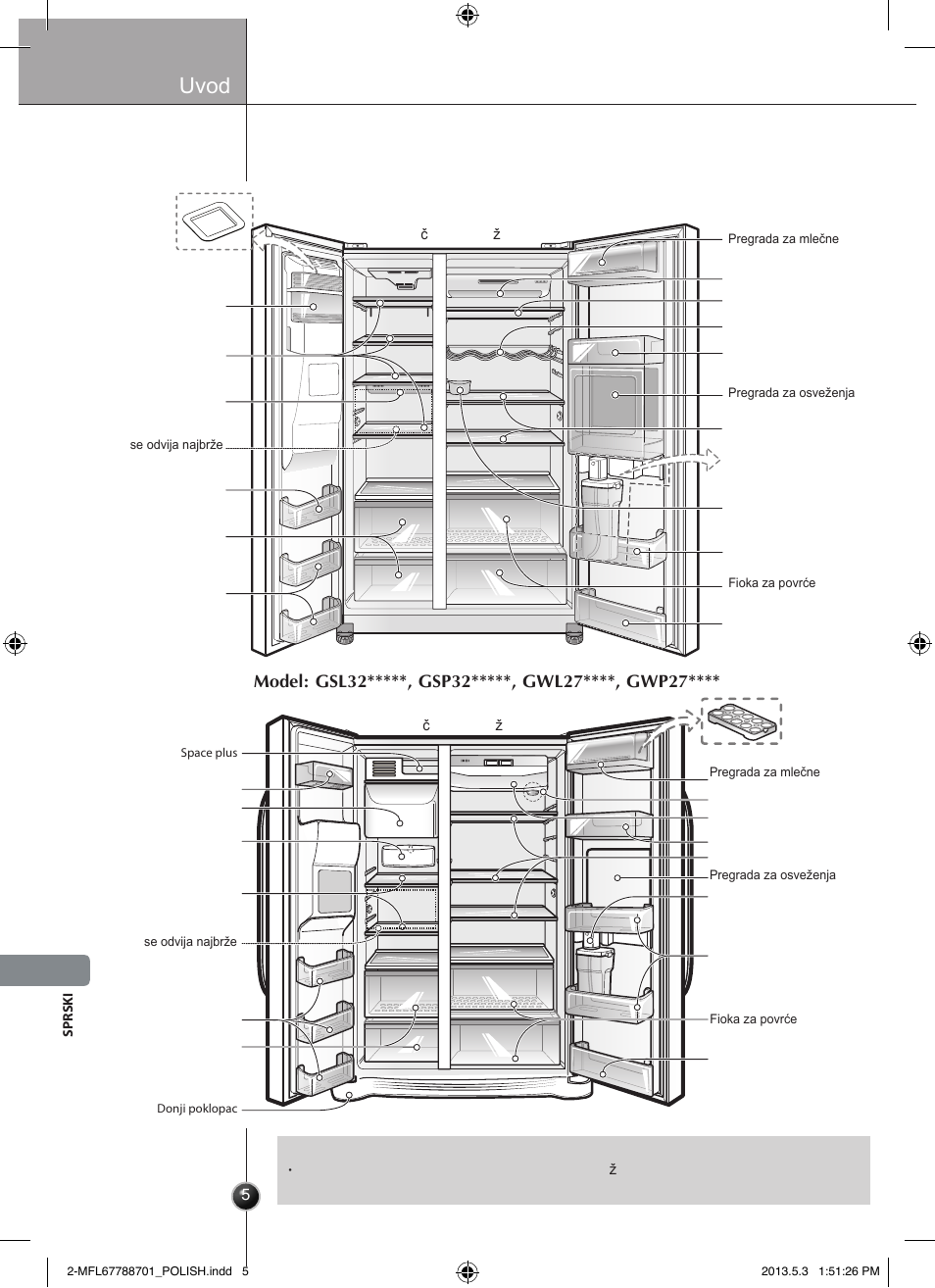 Identifikacija delova, Uvod | LG GSL545NSQV User Manual | Page 258 / 324