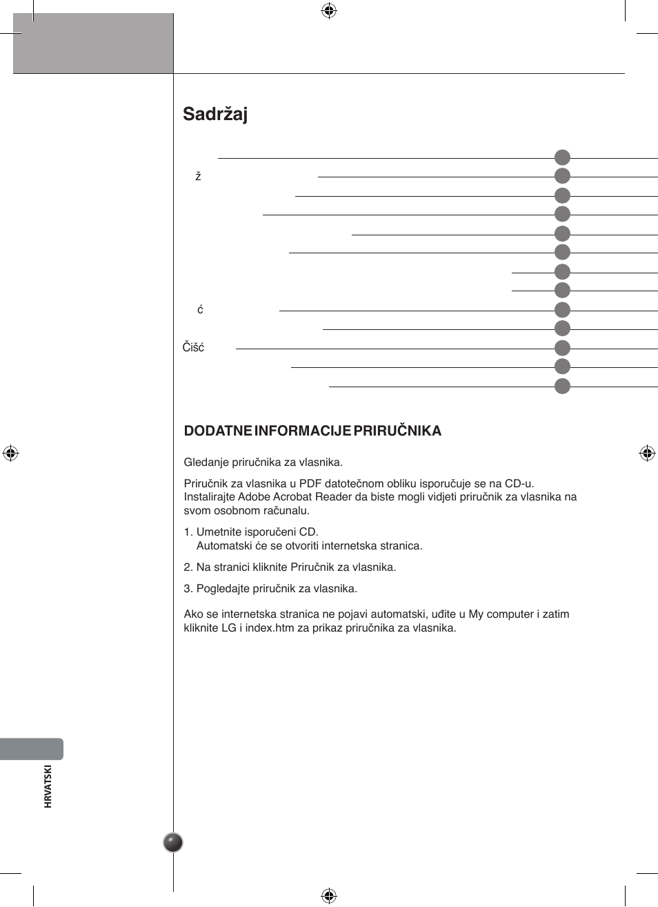 Sadržaj | LG GSL545NSQV User Manual | Page 282 / 324