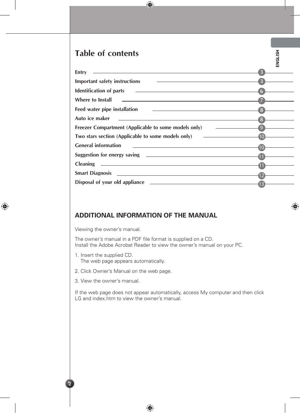 LG GSL545NSQV User Manual | Page 3 / 324