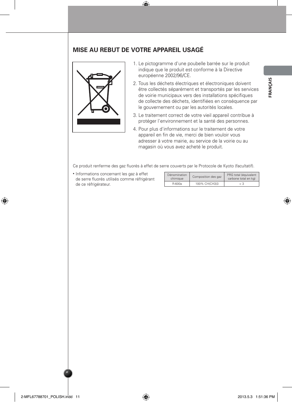 Entretien et maintenance, Mise au rebut de votre appareil usagé | LG GSL545NSQV User Manual | Page 41 / 324